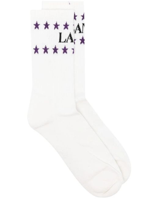 Lanvin White X Future Stars Cotton-Blend Socks for men