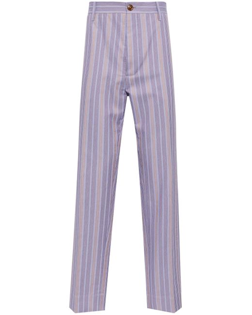 Vivienne Westwood Purple Cruise Striped Trousers for men