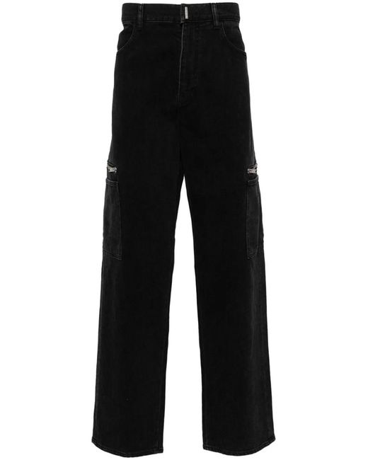 Givenchy Black Cargo Denim Trousers for men