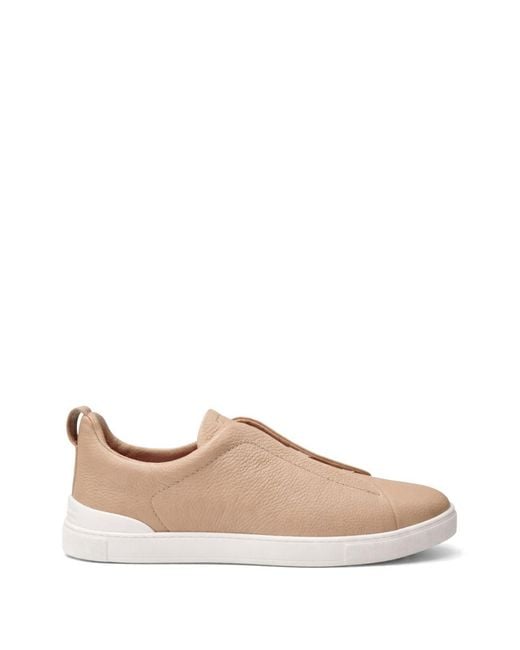 Zegna Natural Triple Stitch Secondskin Sneakers for men