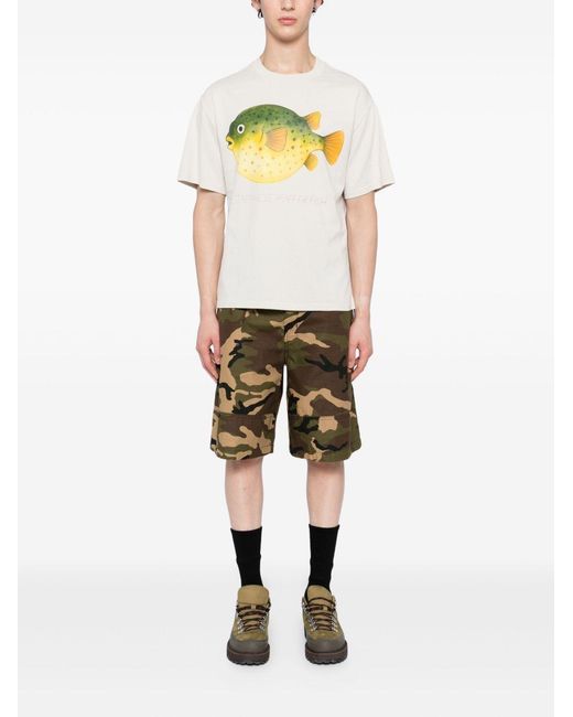Melt White Graphic-Print T-Shirt for men