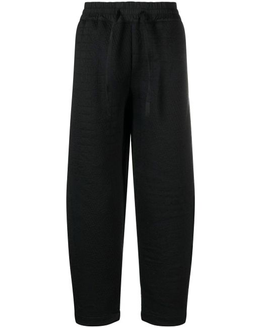 Byborre Black Tapered Cropped Trousers for men