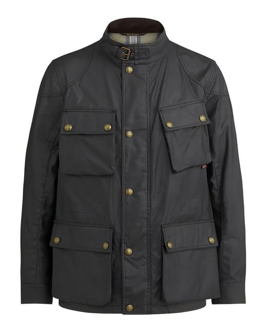 Belstaff Black Patch-Pocket Military Jacket for men