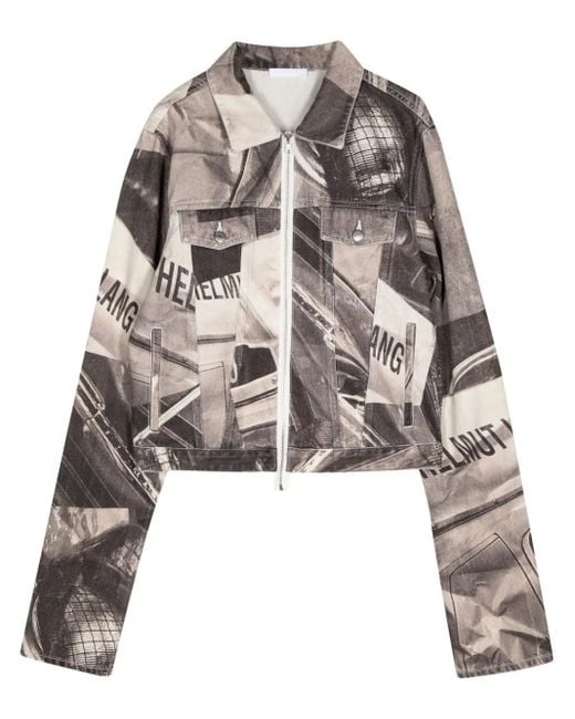 Helmut Lang Multicolor Car-Print Denim Shirt Jacket for men