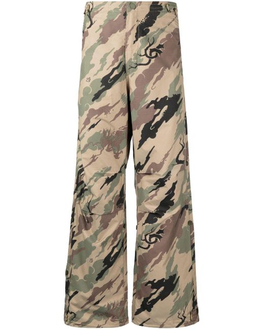 Maharishi Natural Bonsai Forest-Print Trousers for men