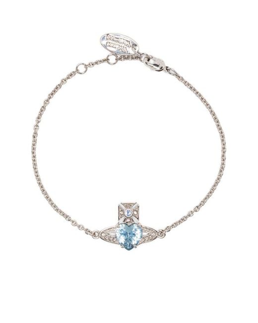 Vivienne Westwood White Orb-Embellished Bracelet for men