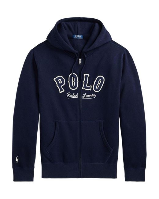 Polo Ralph Lauren Blue Full-Zip Hoodie for men