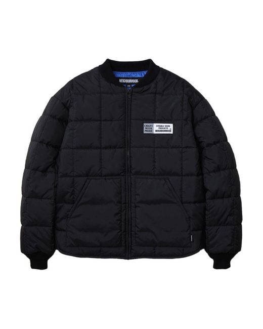 Neighborhood Black Quilted Jacket for men