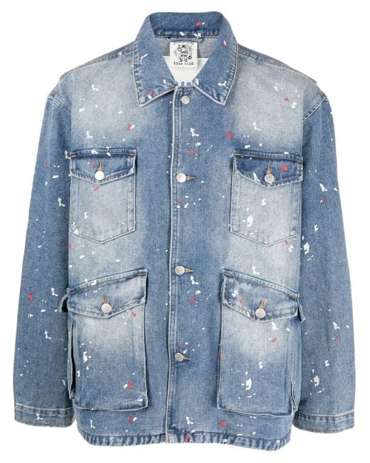 BBCICECREAM Jungle Fatigue Denim Jacket in Blue for Men Lyst