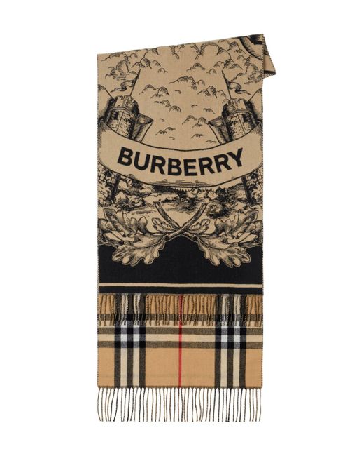 Burberry Multicolor Cashmere Jacquard Reversible Scarf for men