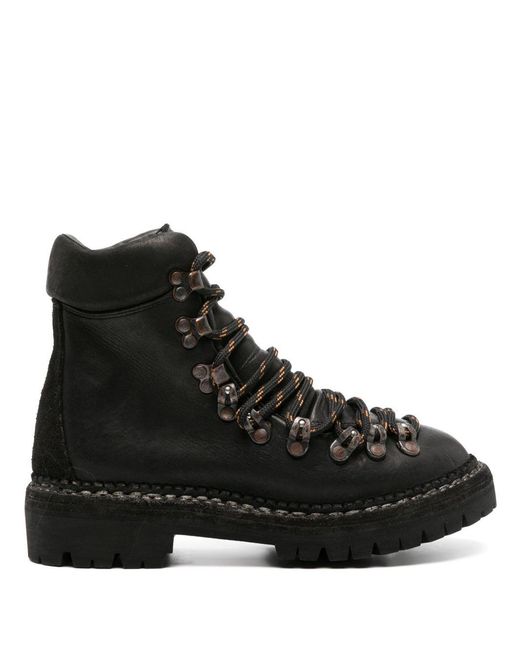 Guidi Black Lace-Up Leather Boots