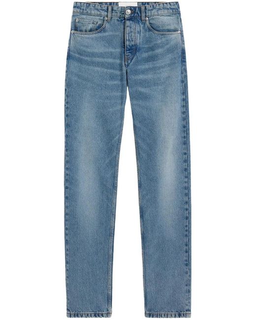 AMI Blue Cotton Slim Jeans for men