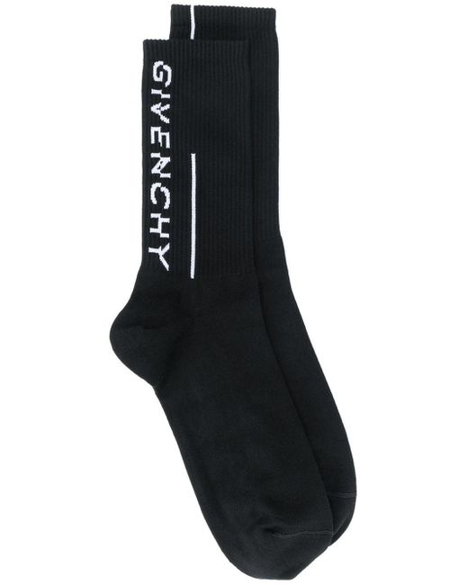 Givenchy Black Logo-print Socks for Men | Lyst