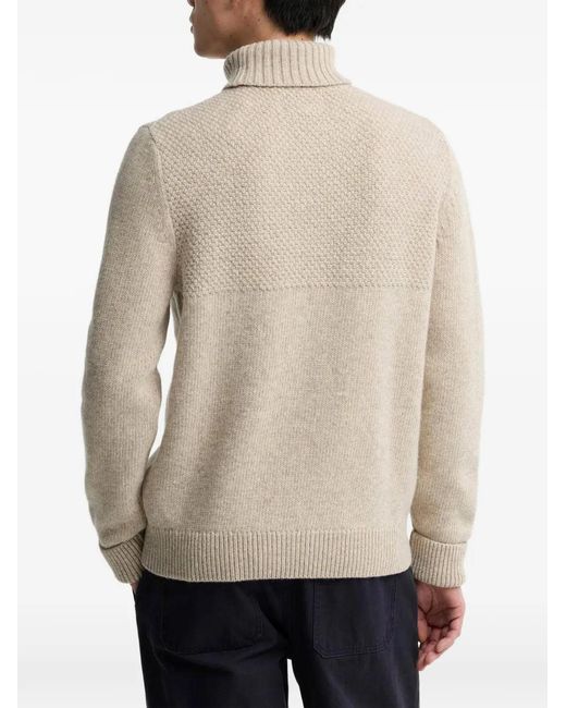 Barbour Natural Northcliffe Submariner Wool Roll-Neck Sweater for men