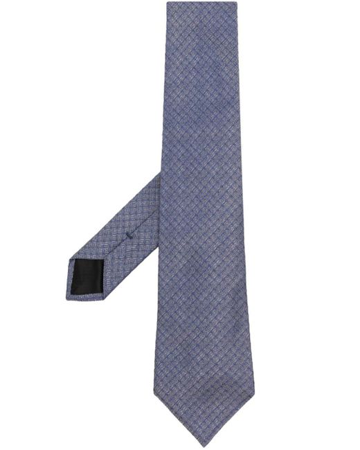Givenchy Blue Monogram-jacquard Silk Tie for men