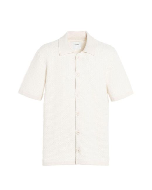 Barrie Natural Button Lightweight Polo Shirt for men