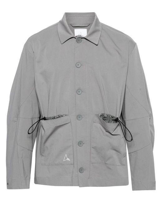 Roa Gray Chore Button-Up Shirt for men