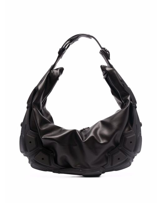 Innerraum Black Ruched Zipped Shoulder Bag for men