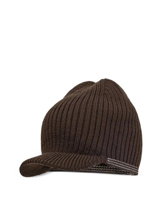 Y-3 Brown X Wales Bonner Ribbed Beanie Hat for men