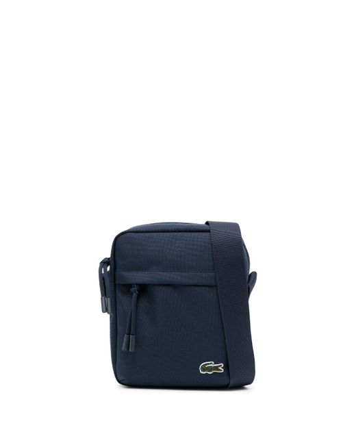 Lacoste Blue Logo-Appliqué Messenger Bag for men