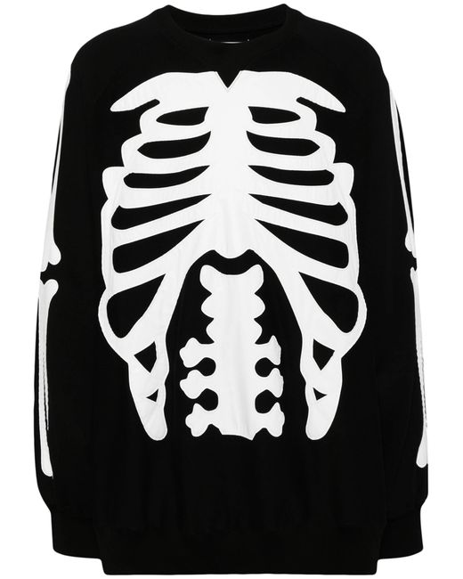 TAKAHIROMIYASHITA The Soloist Black Skeleton-Print Sweatshirt for men