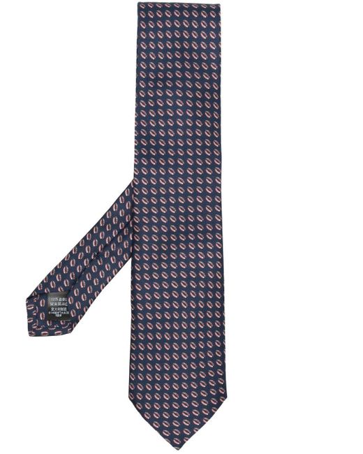 Dunhill Blue Abstract-print Silk Tie for men