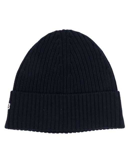 Lacoste Blue Chunky Ribbed-knit Beanie for men