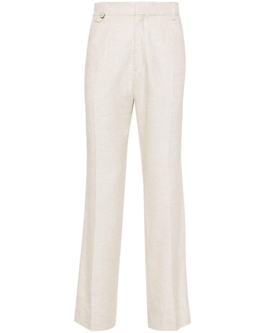 Jacquemus White Straight-Leg Tailored Trousers for men
