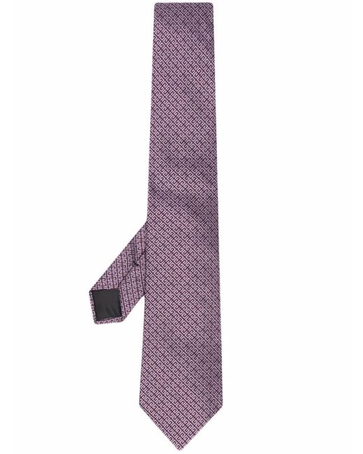 Givenchy Purple 4G Logo Jacquard Silk Tie for men