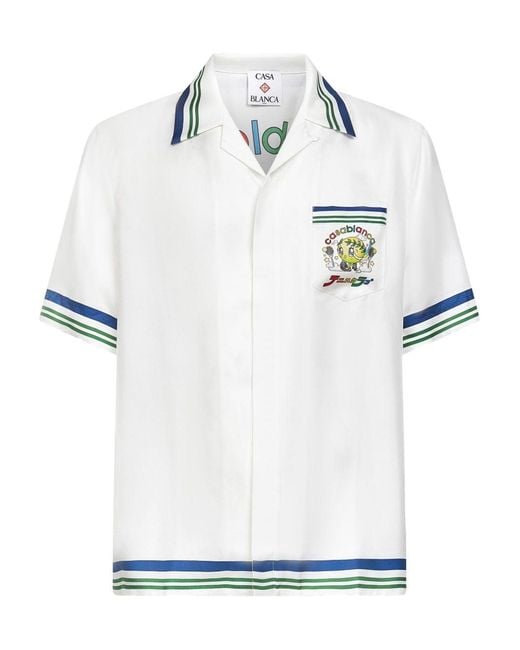 Casablanca Gray Tennis Mascot Shirt for men