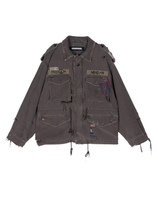 Neighborhood Gray Savage -51 Cotton Military Jacket for men