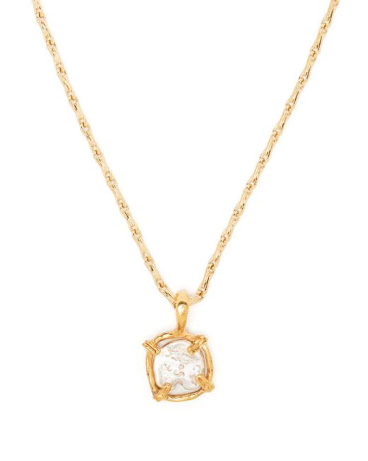 Alighieri Metallic Gilded Medallion-pendant Necklace for men