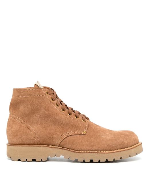 Visvim Brown Suede Lace-Up Ankle Boots for men