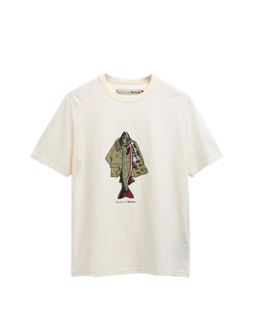 Barbour Gray X Paul Smith Fishing Jacket T-Shirt for men