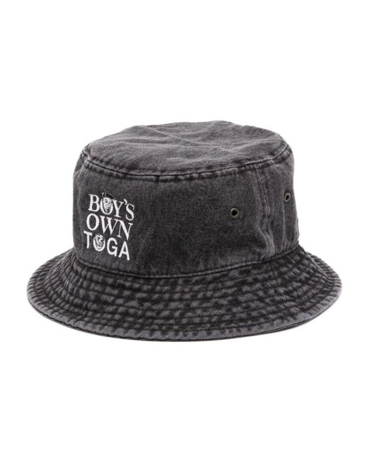 Toga Virilis Black X Boy's Own Embroidered Bucket Hat for men