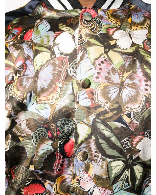 Butterfly-print Bomber Jacket for Men | Lyst