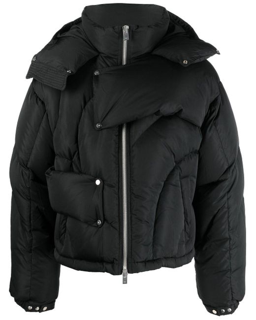HELIOT EMIL Black Padded Feather Down Jacket for men
