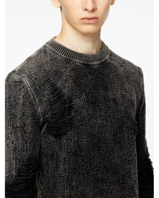 DIESEL Black Round-Neck Knitwear for men