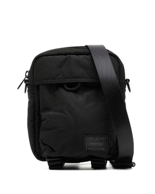Porter-Yoshida and Co Black Senses Vertical Shoulder Bag for men