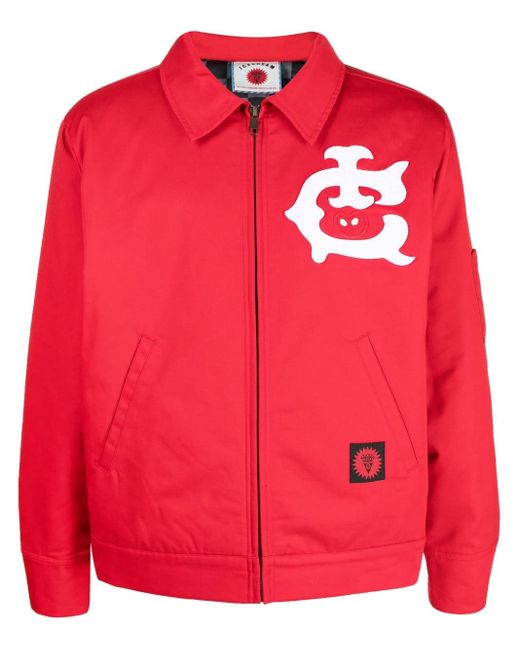 ICECREAM Red Long-sleeve Zip-up Jacket for men