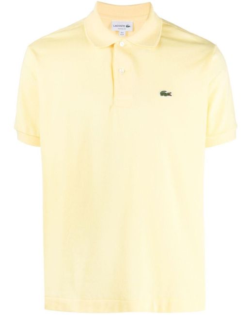 Lacoste Embroidered Logo Polo Shirt Yellow for men