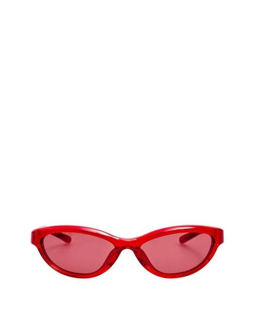 Jacquemus Red Oval-Frame Sunglasses for men