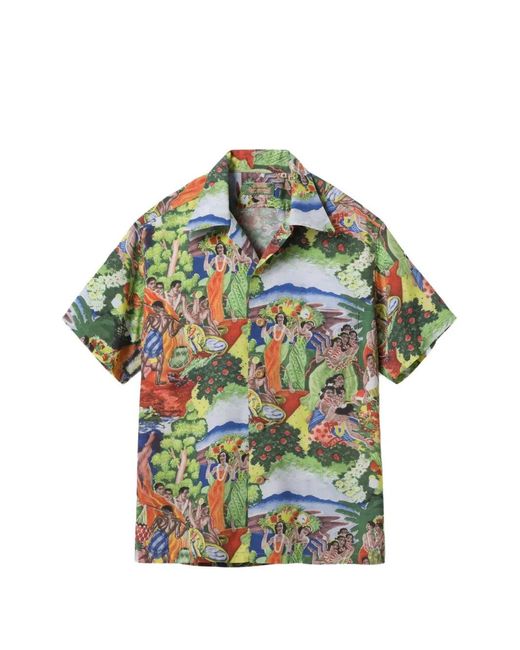 Sun Surf Green X Eugene Savage Original Matson Menu Design Short-Sleeve Shirt for men