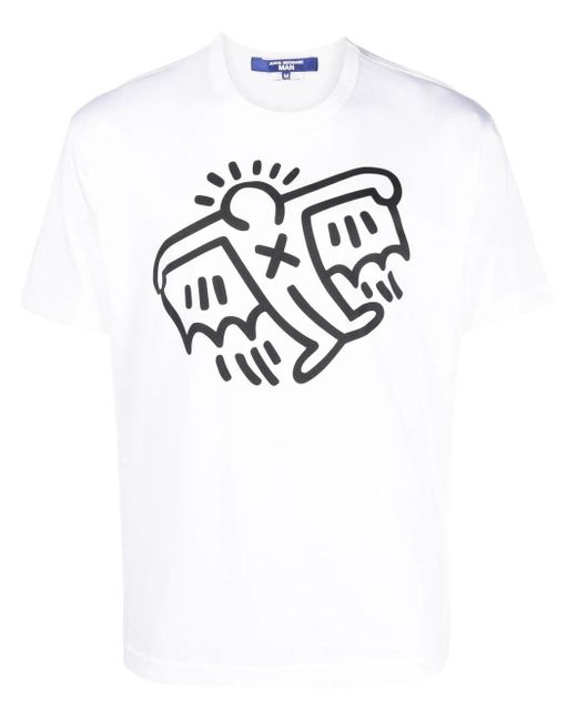 Junya Watanabe White Graphic-print Crew-neck T-shirt for men