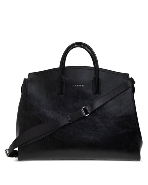 Givenchy Black Leather Tote Bag for men