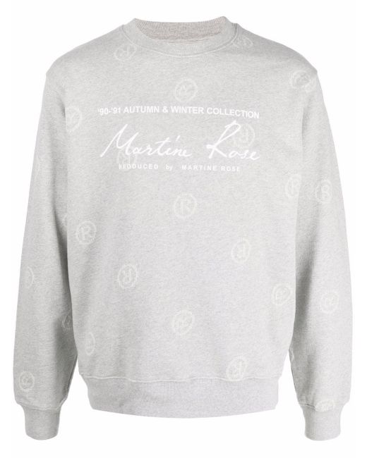 Martine Rose Multicolor Logo-print Crew-neck Sweatshirt for men