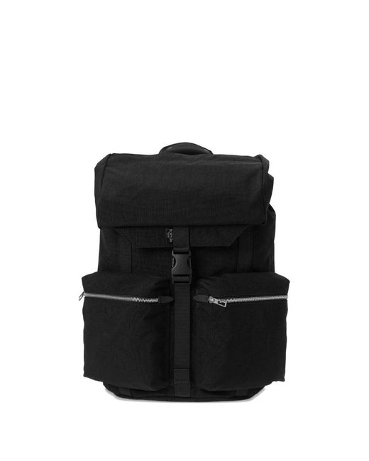 Porter-Yoshida and Co Black Roll-Top Flap Backpack for men