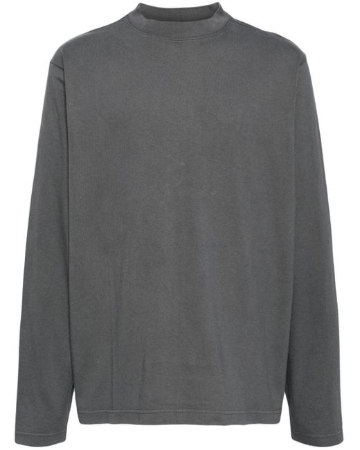 Yeezy Gray Crew-neck Long-sleeve T-shirt for men