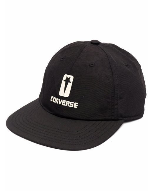 Rick Owens Black X Converse Logo-Print Cap for men