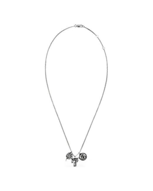 Twojeys White Charms Precious Metals Necklace for men